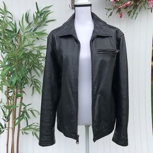 Levi Black Leather Jacket